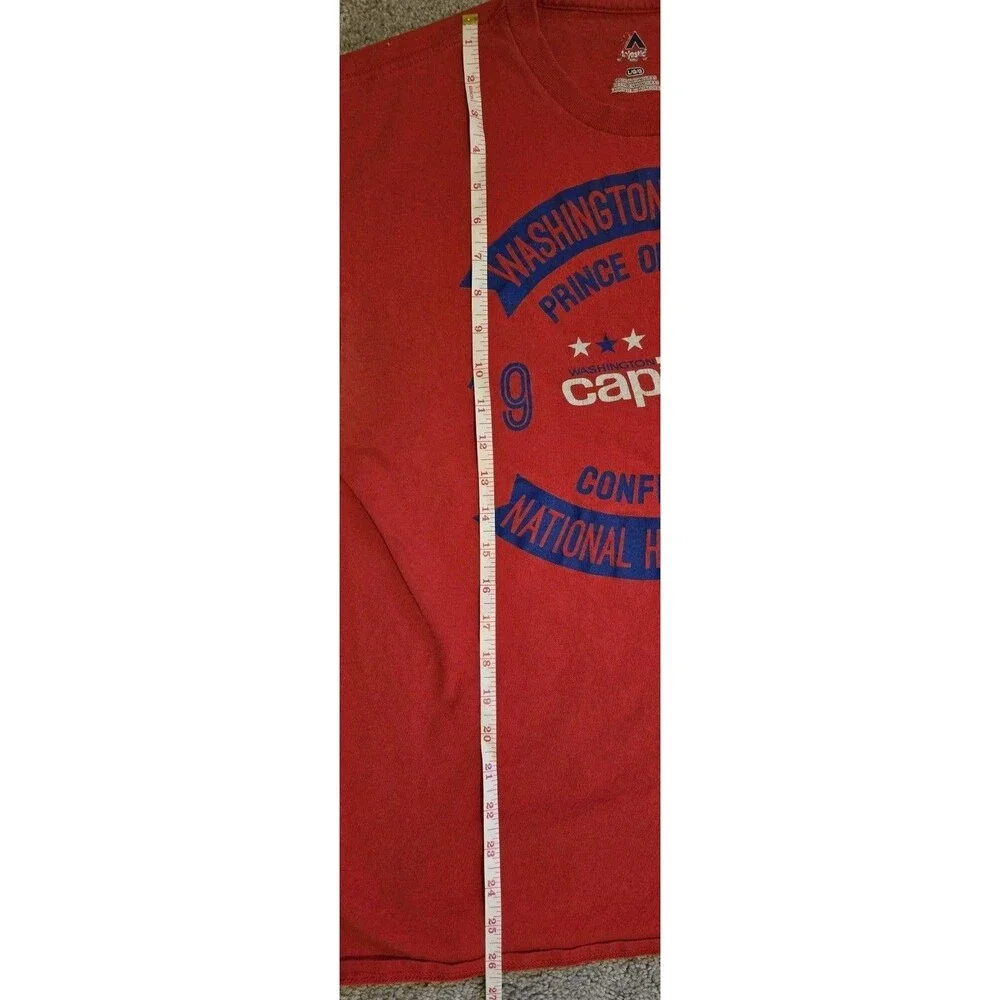 Majestic Washington Capitals NHL Hockey Shirt Red Blue Size L